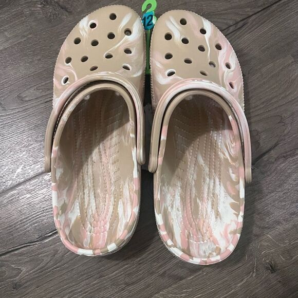 Crocs Classic Marbled Clog - Chai / Pink Rose Sz 12 Men